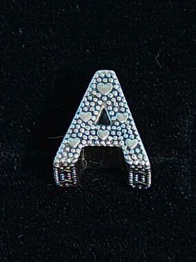 Authentic Pandora Open Letter A Charm – 797455 Sterling Silver